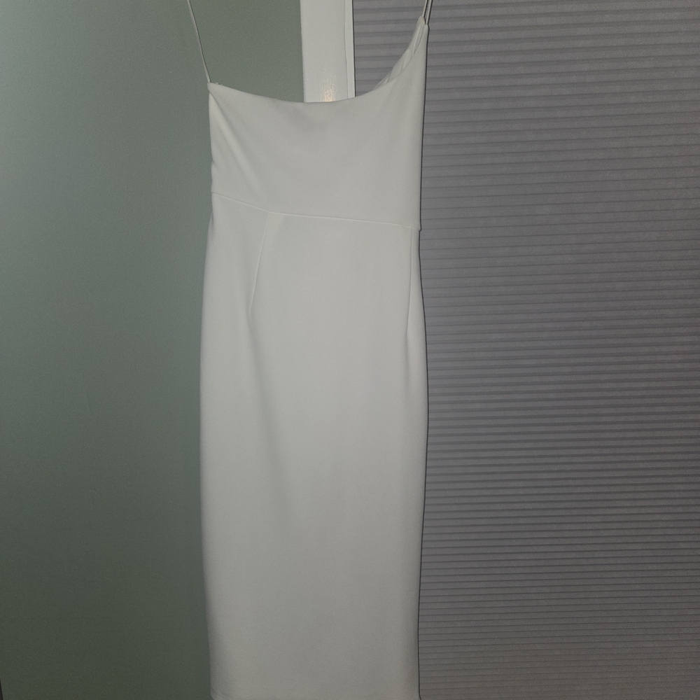 OLIA ZAVOZINA Asymmetrical White Dress
